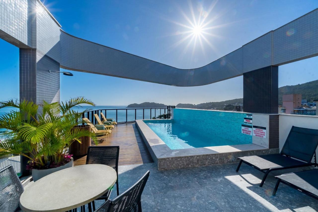 Confortavel Loft Com Vista Para O Mar - Condominio Com Piscina Bombinhas Exterior foto
