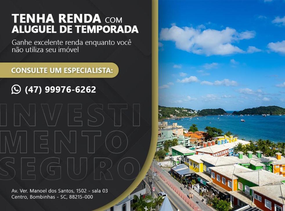 Confortavel Loft Com Vista Para O Mar - Condominio Com Piscina Bombinhas Exterior foto